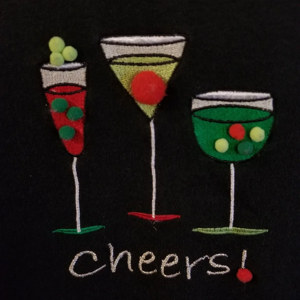 Macy's Cheers 🍾 Holiday - Party - Celebrate Graphic Tee - Picture 2 of 16